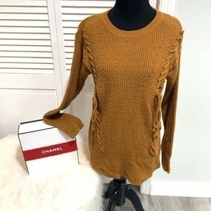 Yellow Mustard crew neck sweater